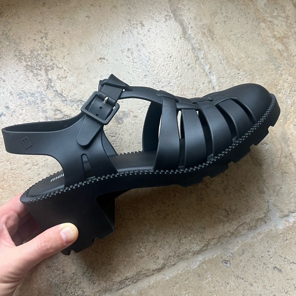 Melissa Black Possession Jelly Heels Jelly Shoes - Picture 7 of 8